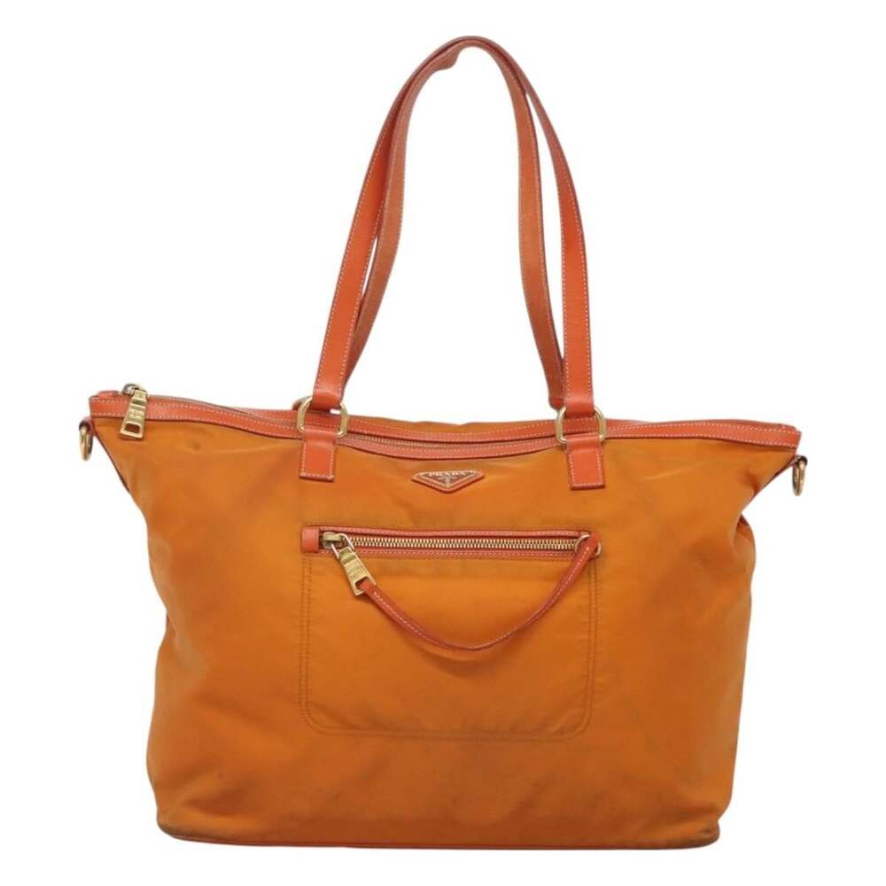 Prada Nylon Tote Bag Orange